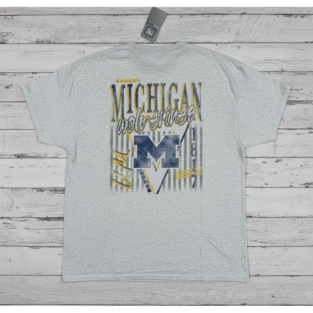 NWT Unisex XL Pro Edge Michigan Wolverines Gray NCAA Collegiate Graphic Tee